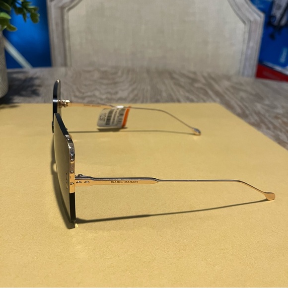 Isabel Marant IM0081/S Smoke Gold Rimless Metal Square 65mm Sunglasses - Picture 4 of 9